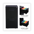 Alera File Pedestal, Left or Right, 2 Legal/Letter-Size File Drawers, Black, 14.96" x 19.29" x 27.75"