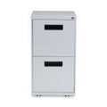Alera File Pedestal, Left or Right, 2 Legal/Letter-Size File Drawers, Light Gray, 14.96" x 19.29" x 27.75"
