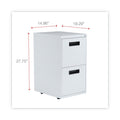 Alera File Pedestal, Left or Right, 2 Legal/Letter-Size File Drawers, Light Gray, 14.96" x 19.29" x 27.75"