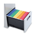 Alera File Pedestal, Left or Right, 2 Legal/Letter-Size File Drawers, Light Gray, 14.96" x 19.29" x 27.75"