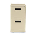 Alera File Pedestal, Left or Right, 2 Legal/Letter-Size File Drawers, Putty, 14.96" x 19.29" x 27.75"
