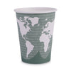 Eco-Products World Art Renewable and Compostable Hot Cups, 12 oz, Gray, 50/Pack