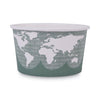 Eco-Products World Art Renewable and Compostable Food Container, 12 oz, 4.05 Diameter x 2.5 h, Green, Paper, 25/Pack, 20 Packs/Carton