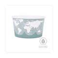 Eco-Products World Art Renewable and Compostable Food Container, 12 oz, 4.05 Diameter x 2.5 h, Green, Paper, 25/Pack, 20 Packs/Carton