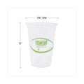 Eco-Products GreenStripe Renewable and Compostable Cold Cups, 16 oz, Clear, 50/Pack, 20 Packs/Carton
