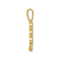 Four Leaf Clover CZ Charm Sparkle Pendant 10K Yellow Gold by Fine Color Jewels