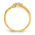 14K Yellow Gold Lab Grown Diamond Three Stone Ring by Fine Color Jewels