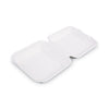 Eco-Products Renewable and Compostable Sugarcane Clamshells, 9 x 9 x 3, White, 50/Pack, 4 Packs/Carton