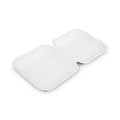Eco-Products Renewable and Compostable Sugarcane Clamshells, 9 x 9 x 3, White, 50/Pack, 4 Packs/Carton