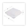 Eco-Products Renewable and Compostable Sugarcane Clamshells, 9 x 9 x 3, White, 50/Pack, 4 Packs/Carton