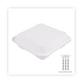 Eco-Products Renewable and Compostable Sugarcane Clamshells, 9 x 9 x 3, White, 50/Pack, 4 Packs/Carton