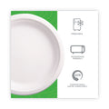 Eco-Products Renewable and Compostable Sugarcane Plates, 9" dia, Natural White, 50/Packs
