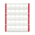 Redi-Tag Laser Printable Index Tabs, 1/5-Cut, White, 1.13" Wide, 100/Pack