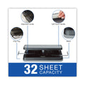 Swingline 32-Sheet Easy Touch Two- to Three-Hole Punch with Cintamatic Centering, 9/32" Holes, Black/Gray