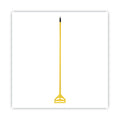 Boardwalk Quick Change Side-Latch Plastic Mop Head Handle, 60" Aluminum Handle, Yellow