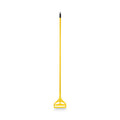 Boardwalk Quick Change Side-Latch Plastic Mop Head Handle, 60" Aluminum Handle, Yellow
