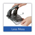Swingline 28-Sheet Comfort Handle Steel Two-Hole Punch, 1/4" Holes, Black/Gray