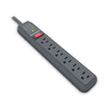 Kensington Guardian Surge Protector, 6 AC Outlets, 15 ft Cord, 540 J, Gray