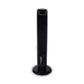 Alera 36" 3-Speed Oscillating Tower Fan with Remote Control, Plastic, Black