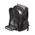 Kensington Contour Laptop Backpack, Fits Devices Up to 17", Ballistic Nylon, 15.75 x 9 x 19.5, Black
