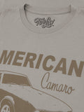 Chevrolet Camaro Faded American Muscle Graphic T-Shirt - Light Gray by Tee Luv
