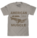 Chevrolet Camaro Faded American Muscle Graphic T-Shirt - Light Gray by Tee Luv