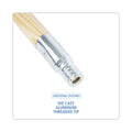 Boardwalk Metal Tip Threaded Hardwood Broom Handle, 0.94" dia x 60", Natural