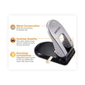 Bostitch 40-Sheet EZ Squeeze Two-Hole Punch, 9/32" Holes, Black/Silver
