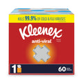 Kleenex Anti-Viral Facial Tissue, 3-Ply, White, 60 Sheets/Box, 27 Boxes/Carton