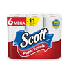Scott Choose-a-Size Mega Kitchen Roll Paper Towels, 1-Ply, 102/Roll, 6 Rolls/Pack, 4 Packs/Carton