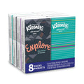 Kleenex On The Go Packs Facial Tissues, 3-Ply, White, 10 Sheets/Pouch, 8 Pouches/Pack