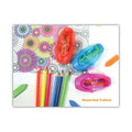Bostitch Twist-n-Sharp Pencil Sharpener, Two-Hole, 3.91 x 1.5 x 5.88, Randomly Assorted Colors, 6/Pack