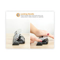 Bostitch 12-Sheet EZ Squeeze Three-Hole Punch, 9/32" Holes, Black/Silver
