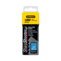 Stanley SharpShooter Heavy-Duty Tacker Staples, 0.38" Leg, 0.5" Crown, Steel, 1,000/Box