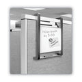 Quartet Hanging File Pocket with Dry Erase Board, 3 Sections, Letter Size, 15" x 4", x 20", Black