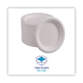 Boardwalk Bagasse Dinnerware, Plate, 6" dia, White, 1,000/Carton