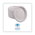 Boardwalk Bagasse Dinnerware, Plate, 10" dia, White, 500/Carton