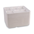Boardwalk Bagasse Dinnerware, 5-Compartment Tray, 10 x 8, White, 500/Carton