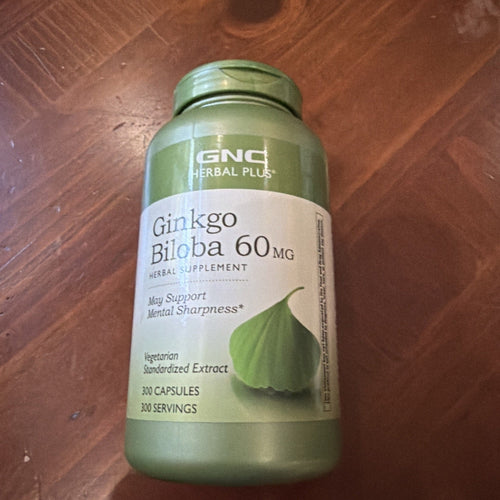 GNC Herbal Plus Ginkgo Biloba 60mg Supplement, 300 Count (Pack of 1) BB 7/27 by Price Is Right Miami