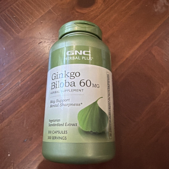 GNC Herbal Plus Ginkgo Biloba 60mg Supplement, 300 Count (Pack of 1) BB 7/27 by Price Is Right Miami