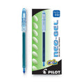 Pilot Neo-Gel Gel Pen, Stick, Fine 0.7 mm, Blue Ink, Blue Barrel, Dozen
