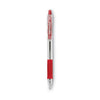Pilot EasyTouch Ballpoint Pen, Retractable, Fine 0.7 mm, Red Ink, Clear Barrel, Dozen