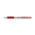 Pilot EasyTouch Ballpoint Pen, Retractable, Fine 0.7 mm, Red Ink, Clear Barrel, Dozen