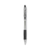 Pilot EasyTouch Ballpoint Pen, Retractable, Medium 1 mm, Black Ink, Clear Barrel, Dozen