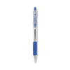 Pilot EasyTouch Ballpoint Pen, Retractable, Medium 1 mm, Blue Ink, Clear Barrel, Dozen