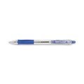 Pilot EasyTouch Ballpoint Pen, Retractable, Medium 1 mm, Blue Ink, Clear Barrel, Dozen