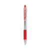 Pilot EasyTouch Ballpoint Pen, Retractable, Medium 1 mm, Red Ink, Clear Barrel, Dozen