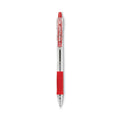 Pilot EasyTouch Ballpoint Pen, Retractable, Medium 1 mm, Red Ink, Clear Barrel, Dozen