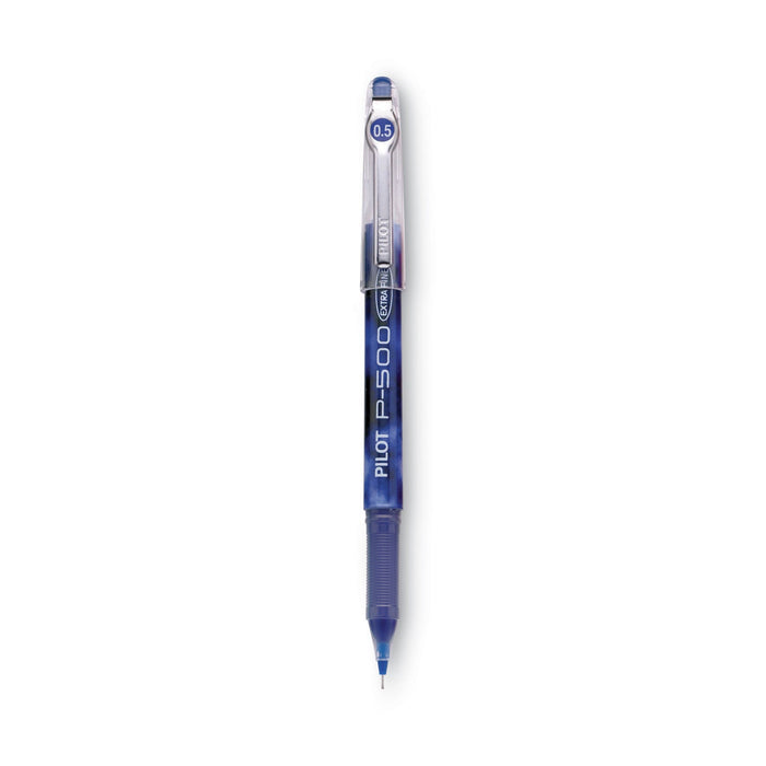 Pilot Precise P-500 Gel Pen, Stick, Extra-Fine 0.5 mm, Blue Ink, Blue Barrel, Dozen