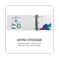 Samsill Nonstick D-Ring View Binder, 3 Rings, 6" Capacity, 11 x 8.5, White